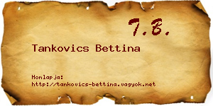Tankovics Bettina névjegykártya