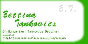 bettina tankovics business card